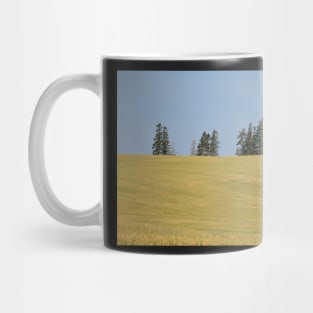 Decaying Farm House sinking in a sea of wheat . Mug